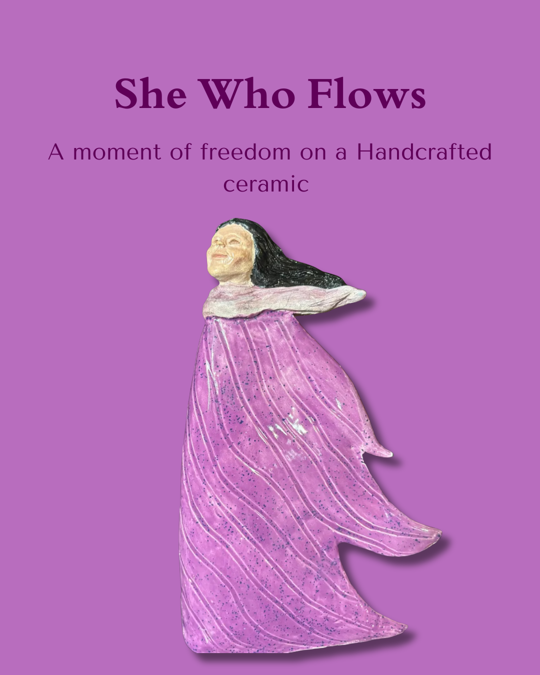 She Who Flows (women with blowing hair #6)