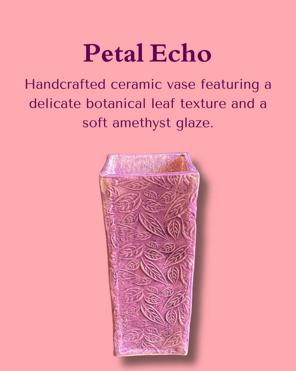 Petal Echo vase  7"x3"x2"