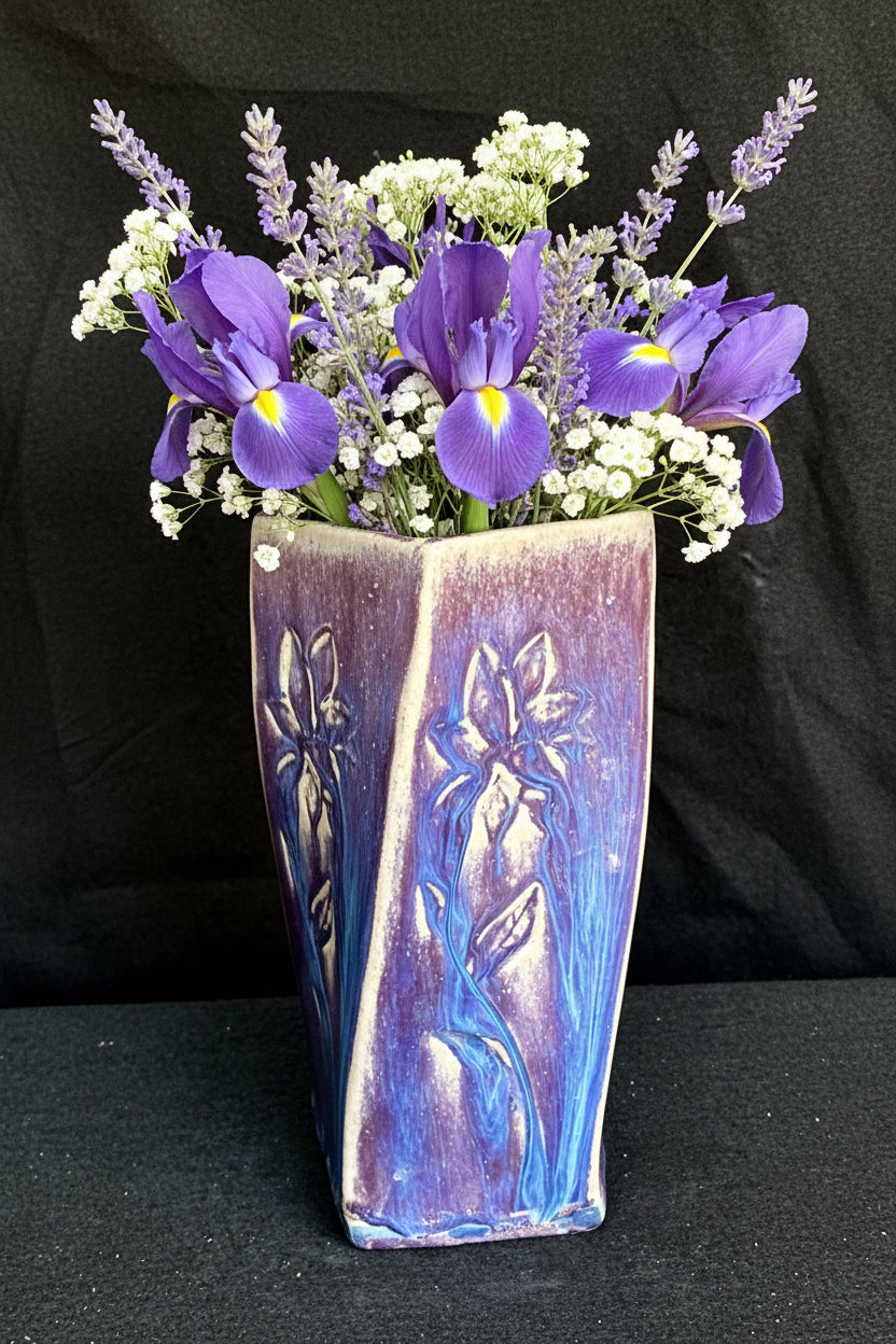 vase   lavender, violet, deep blue,