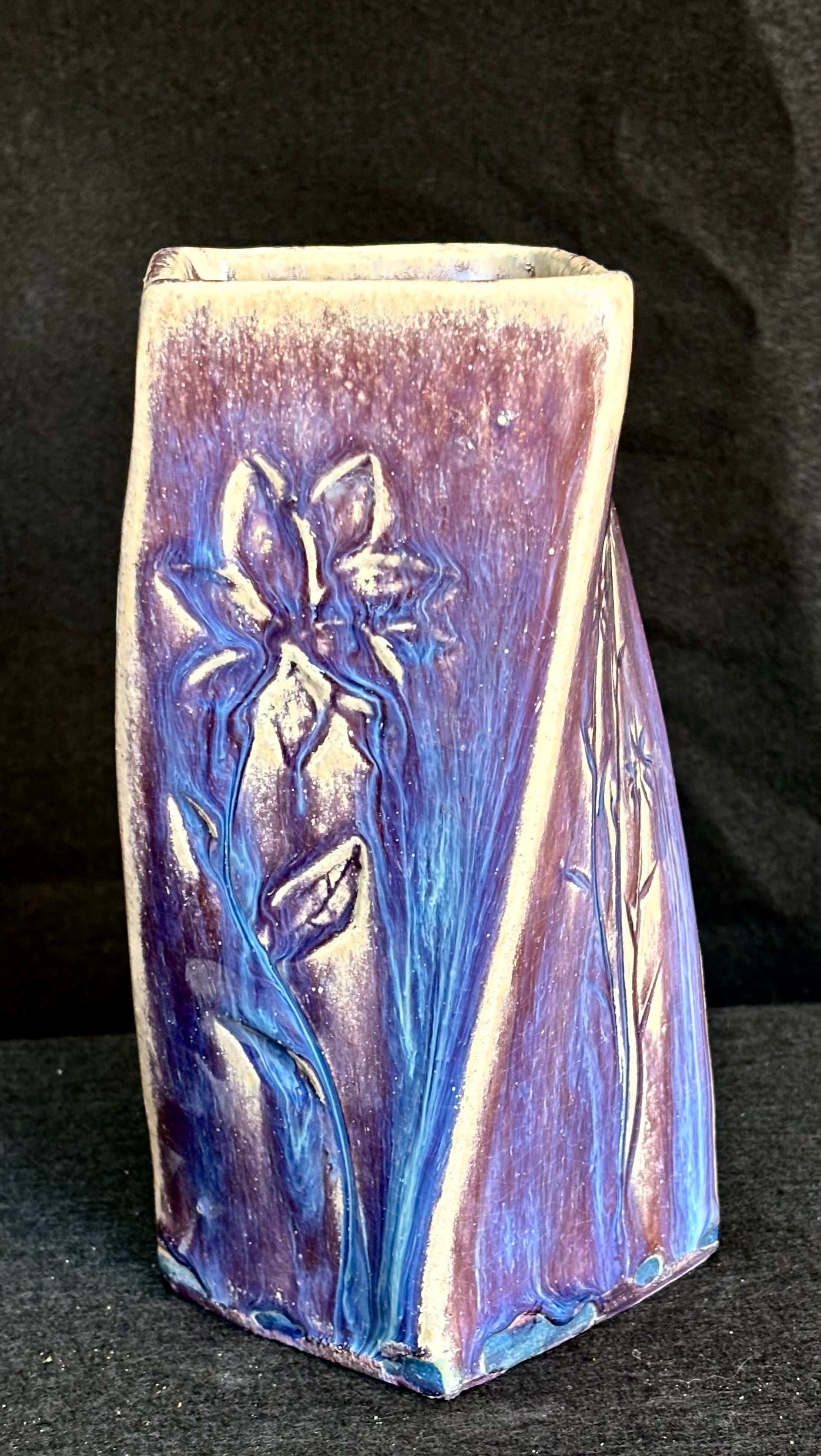 vase   lavender, violet, deep blue,