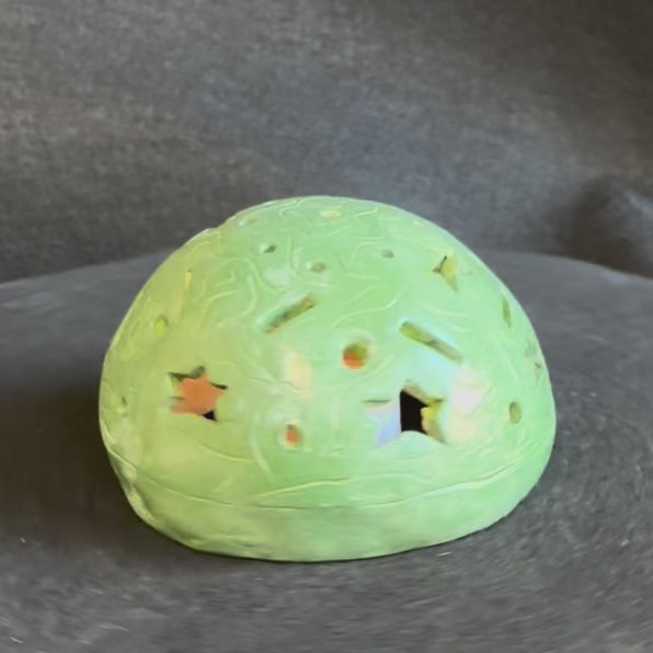 green light dome, night light    4" x4 1/2"