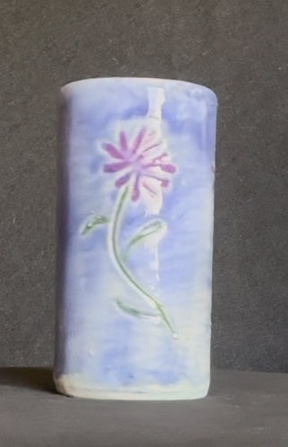 blue bud vase